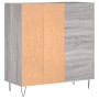 Sonoma gray plywood disc cabinet 84.5x38x89 cm by vidaXL, CD and DVD storage - Ref: Foro24-831778, Price: 85,22 €, Discount: %