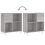 Sonoma gray plywood disc cabinet 84.5x38x89 cm by vidaXL, CD and DVD storage - Ref: Foro24-831778, Price: 85,22 €, Discount: %