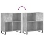 Mueble discos madera contrachapada gris hormigón 84,5x38x89 cm de vidaXL, Almacenamiento para CD y DVD - Ref: Foro24-831784, ...