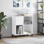 White plywood record cabinet 84.5x38x89 cm by vidaXL, CD and DVD storage - Ref: Foro24-831780, Price: 79,58 €, Discount: %