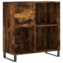 Scheibenschrank aus geräuchertem Eichensperrholz, 84,5 x 38 x 89 cm von vidaXL, CD- und DVD-Speicher - Ref: Foro24-831785, Pr...