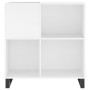 Mueble para discos madera contrachapada blanco 84,5x38x89 cm de vidaXL, Almacenamiento para CD y DVD - Ref: Foro24-831780, Pr...