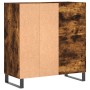 Mueble discos madera contrachapada roble ahumado 84,5x38x89 cm de vidaXL, Almacenamiento para CD y DVD - Ref: Foro24-831785, ...