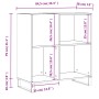 Mueble discos madera contrachapada roble ahumado 84,5x38x89 cm de vidaXL, Almacenamiento para CD y DVD - Ref: Foro24-831785, ...