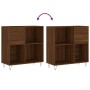 Mueble discos madera contrachapada roble marrón 84,5x38x89 cm de vidaXL, Almacenamiento para CD y DVD - Ref: Foro24-831779, P...