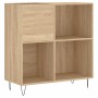 Sonoma oak plywood disc cabinet 84.5x38x89 cm by vidaXL, CD and DVD storage - Ref: Foro24-831775, Price: 86,94 €, Discount: %