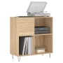 Sonoma oak plywood disc cabinet 84.5x38x89 cm by vidaXL, CD and DVD storage - Ref: Foro24-831775, Price: 86,94 €, Discount: %