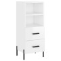 Hochglanzweißes Sperrholz-Sideboard 34,5 x 34 x 90 cm von vidaXL, Sideboards - Ref: Foro24-828678, Preis: 75,53 €, Rabatt: %