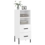 Aparador de madera contrachapada blanco brillante 34,5x34x90 cm de vidaXL, Aparadores - Ref: Foro24-828678, Precio: 75,53 €, ...