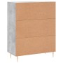 Aparador de madera de ingeniería gris hormigón 69,5x34x90 cm de vidaXL, Aparadores - Ref: Foro24-830248, Precio: 88,77 €, Des...