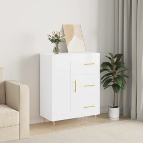 Glossy white plywood sideboard 69.5x34x90 cm by vidaXL, Sideboards - Ref: Foro24-830246, Price: 104,69 €, Discount: %