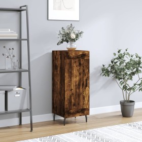 Smoked oak engineered wood sideboard 34.5x34x90 cm by vidaXL, Sideboards - Ref: Foro24-830465, Price: 63,99 €, Discount: %