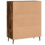 Aparador de madera de ingeniería roble ahumado 69,5x34x90 cm de vidaXL, Aparadores - Ref: Foro24-830281, Precio: 77,37 €, Des...