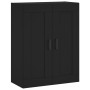 Black engineered wood wall cabinet 69.5x34x90 cm by vidaXL, Sideboards - Ref: Foro24-830381, Price: 66,67 €, Discount: %