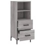 Aparador madera de ingeniería gris Sonoma 34,5x34x90 cm de vidaXL, Aparadores - Ref: Foro24-828674, Precio: 66,94 €, Descuent...