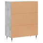 Aparador de madera de ingeniería gris hormigón 69,5x34x90 cm de vidaXL, Aparadores - Ref: Foro24-830176, Precio: 73,01 €, Des...