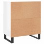 Aparador de madera contrachapada blanco brillante 60x35x70 cm de vidaXL, Aparadores - Ref: Foro24-831198, Precio: 70,24 €, De...