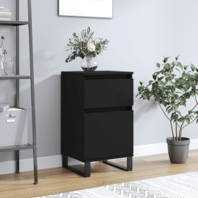 Black engineered wood sideboard 40x35x70 cm by vidaXL, Sideboards - Ref: Foro24-831166, Price: 55,99 €, Discount: %