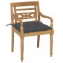 Batavia chairs 4 units solid teak wood with cushions by vidaXL, Garden chairs - Ref: Foro24-3073310, Price: 466,31 €, Discoun...