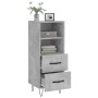 Gray concrete plywood sideboard 34.5x34x90 cm by vidaXL, Sideboards - Ref: Foro24-828664, Price: 59,54 €, Discount: %