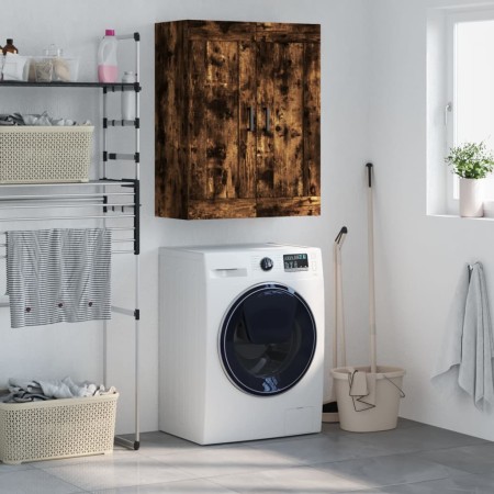 Smoked oak engineered wood wall cabinet 69.5x34x90 cm by vidaXL, Sideboards - Ref: Foro24-830385, Price: 48,46 €, Discount: %