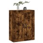 Smoked oak engineered wood wall cabinet 69.5x34x90 cm by vidaXL, Sideboards - Ref: Foro24-830385, Price: 48,46 €, Discount: %