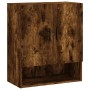 Smoked oak engineered wood wall cabinet 60x31x70 cm by vidaXL, Lockers and storage cabinets - Ref: Foro24-829929, Price: 59,9...