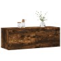 Smoked oak engineered wood wall cabinet 100x36.5x35 cm by vidaXL, Lockers and storage cabinets - Ref: Foro24-830161, Price: 5...