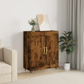 Smoked oak engineered wood sideboard 69.5x34x90 cm by vidaXL, Sideboards - Ref: Foro24-830177, Price: 60,99 €, Discount: %