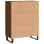 Aparador de madera de ingeniería marrón roble 69,5x34x90 cm de vidaXL, Aparadores - Ref: Foro24-830291, Precio: 105,32 €, Des...