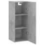 Armario de pared gris hormigón 34,5x34x90 cm de vidaXL, Aparadores - Ref: Foro24-828840, Precio: 44,42 €, Descuento: %