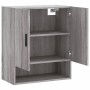 Sonoma Grauer Wandschrank aus Holzwerkstoff 60x31x70 cm von vidaXL, Schließfächer und Lagerschränke - Ref: Foro24-829930, Pre...