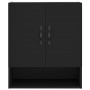 Black engineered wood wall cabinet 60x31x70 cm by vidaXL, Lockers and storage cabinets - Ref: Foro24-829901, Price: 61,65 €, ...