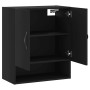 Black engineered wood wall cabinet 60x31x70 cm by vidaXL, Lockers and storage cabinets - Ref: Foro24-829901, Price: 61,65 €, ...