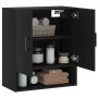 Black engineered wood wall cabinet 60x31x70 cm by vidaXL, Lockers and storage cabinets - Ref: Foro24-829917, Price: 64,99 €, ...