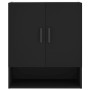 Black engineered wood wall cabinet 60x31x70 cm by vidaXL, Lockers and storage cabinets - Ref: Foro24-829917, Price: 64,99 €, ...