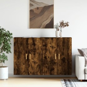 Wandschränke, 2 Stück, Holzwerkstoff, geräucherte Eiche von vidaXL, Sideboards - Ref: Foro24-3197878, Preis: 139,99 €, Rabatt: %