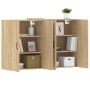 Wall cabinets 2 pcs engineered wood Sonoma oak by vidaXL, Sideboards - Ref: Foro24-3197883, Price: 167,52 €, Discount: %