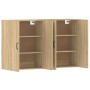 Wall cabinets 2 pcs engineered wood Sonoma oak by vidaXL, Sideboards - Ref: Foro24-3197883, Price: 167,52 €, Discount: %