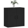 Black engineered wood wall cabinet 60x31x60 cm by vidaXL, Lockers and storage cabinets - Ref: Foro24-829981, Price: 66,57 €, ...