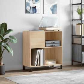 Oak Sonoma plywood record cabinet 84.5x38x89 cm by vidaXL, CD and DVD storage - Ref: Foro24-831783, Price: 94,74 €, Discount: %