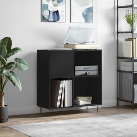 Black plywood record cabinet 84.5x38x89 cm by vidaXL, CD and DVD storage - Ref: Foro24-831773, Price: 89,99 €, Discount: %