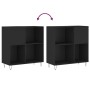 Mueble para discos madera contrachapada negro 84,5x38x89 cm de vidaXL, Almacenamiento para CD y DVD - Ref: Foro24-831773, Pre...