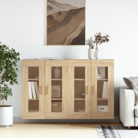 Wandschränke 2 Stk. Holzwerkstoff Sonoma Eiche von vidaXL, Sideboards - Ref: Foro24-3197899, Preis: 154,70 €, Rabatt: %