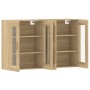 Armarios de pared 2 uds madera de ingeniería roble Sonoma de vidaXL, Aparadores - Ref: Foro24-3197899, Precio: 154,96 €, Desc...