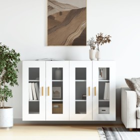 Wall cabinets 2 pcs glossy white engineered wood by vidaXL, Sideboards - Ref: Foro24-3197901, Price: 155,99 €, Discount: %