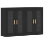 Armarios de pared 2 uds madera de ingeniería negro de vidaXL, Aparadores - Ref: Foro24-3197898, Precio: 158,12 €, Descuento: %