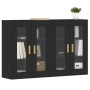 Wall cabinets 2 pcs black engineered wood by vidaXL, Sideboards - Ref: Foro24-3197898, Price: 160,53 €, Discount: %