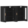 Wall cabinets 2 pcs black engineered wood by vidaXL, Sideboards - Ref: Foro24-3197898, Price: 160,53 €, Discount: %