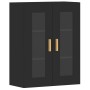 Wall cabinets 2 pcs black engineered wood by vidaXL, Sideboards - Ref: Foro24-3197898, Price: 160,53 €, Discount: %